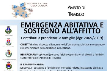 Bando - Sostegno Locazione ed Emergenza Abitativa